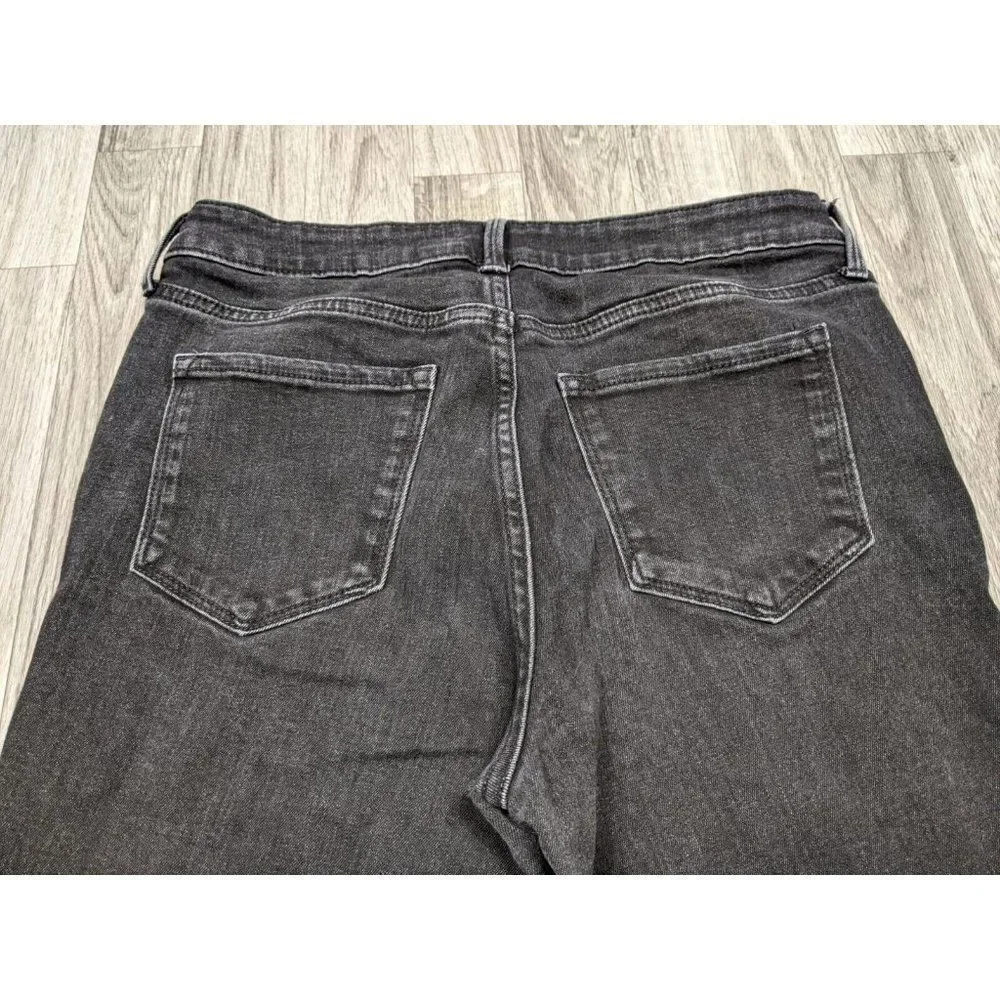 (3/$35) Old Navy Size 10 Long Pop Icon‎ Skinny Mid Rise Distressed Black Jeans